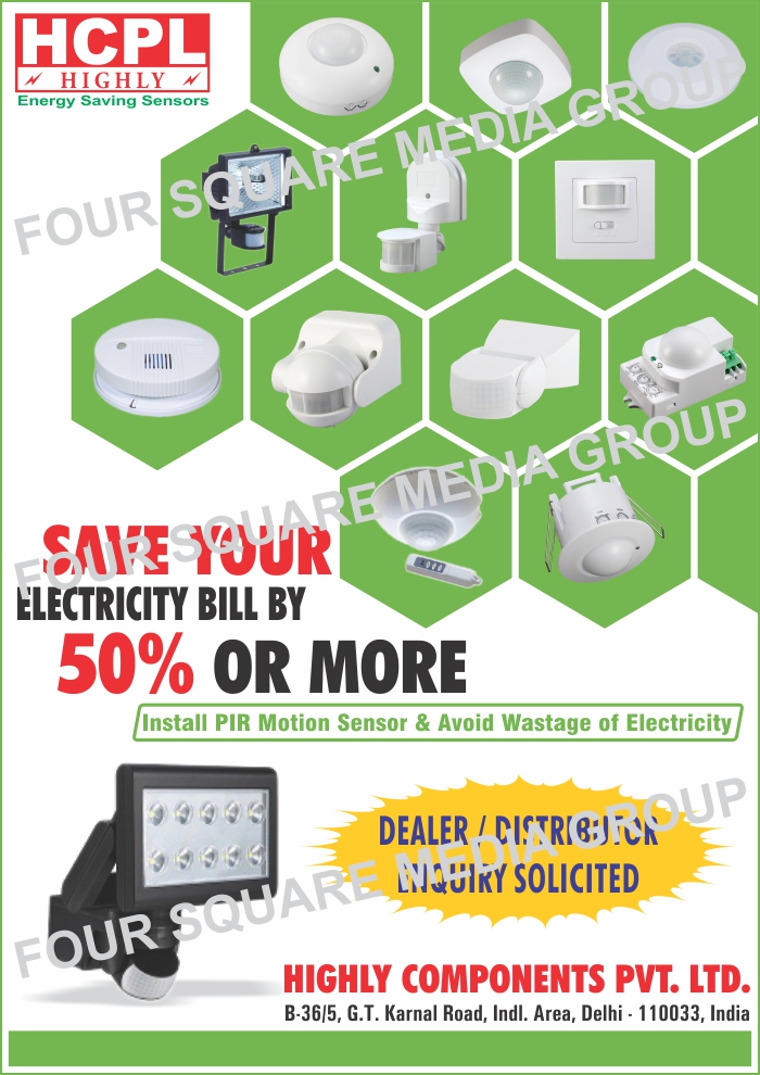 Energy Saving Sensors, PIR Motion Sensors