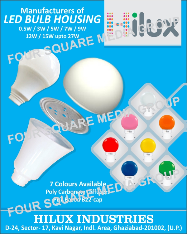 Led Bulb Housings, Poly Carbonate Diffusers
