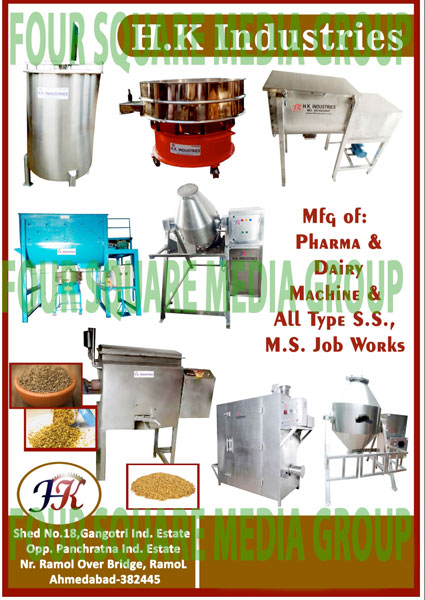 Pharma Dairy Machines, SS Job Works, MS Job Works