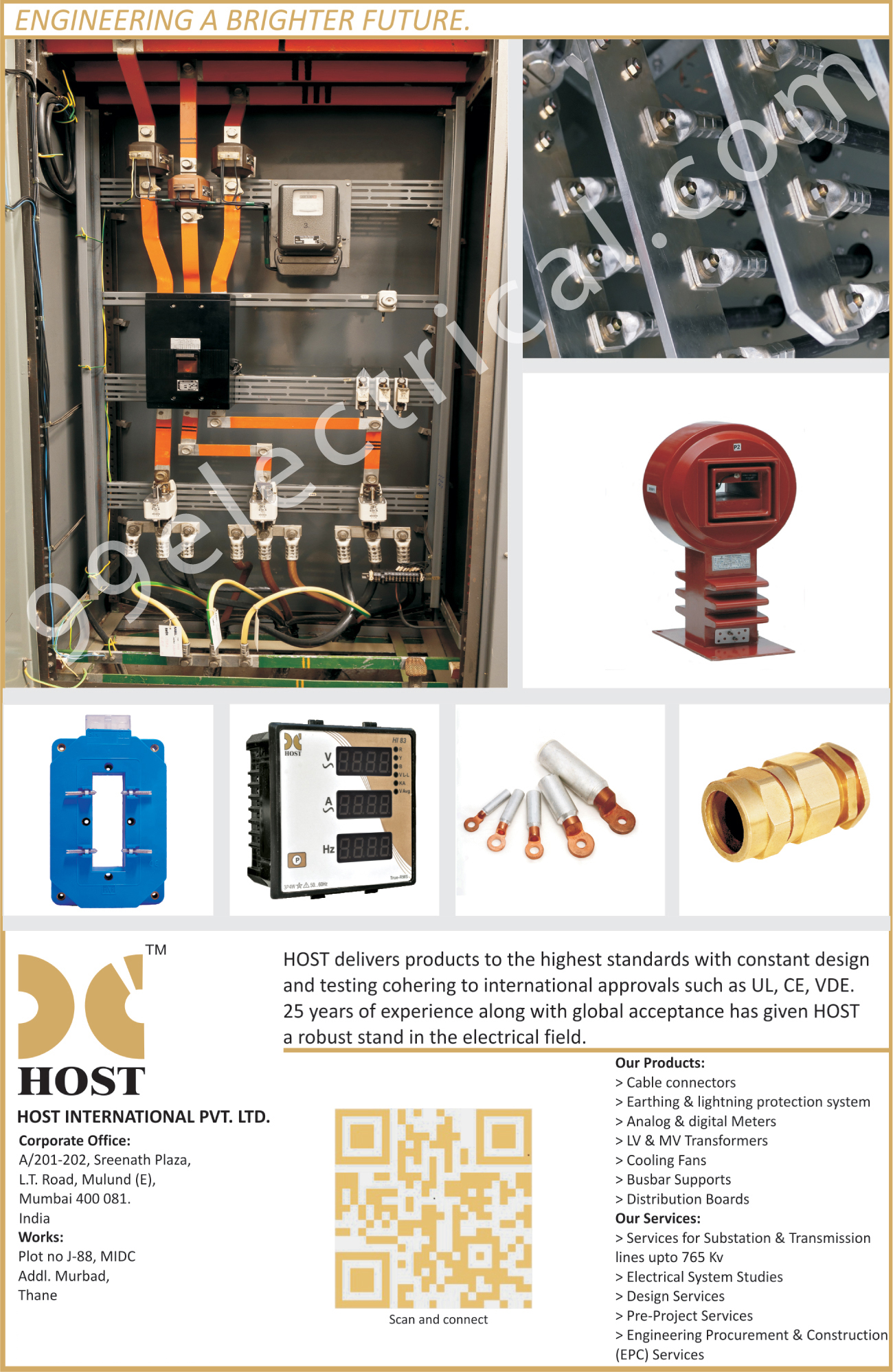 Cable Connectors, Earthing Protection Systems, Light Protection Systems, Analog Meters, Digital Meters, LV Transformers, MV Transformers, Cooling Fans, Busbar Supports, Distribution Boards,Electrical Products, Electrical Parts, Analog Motors, Digital Motors, Earthing Lighting Protection System, Transformers, Connectors