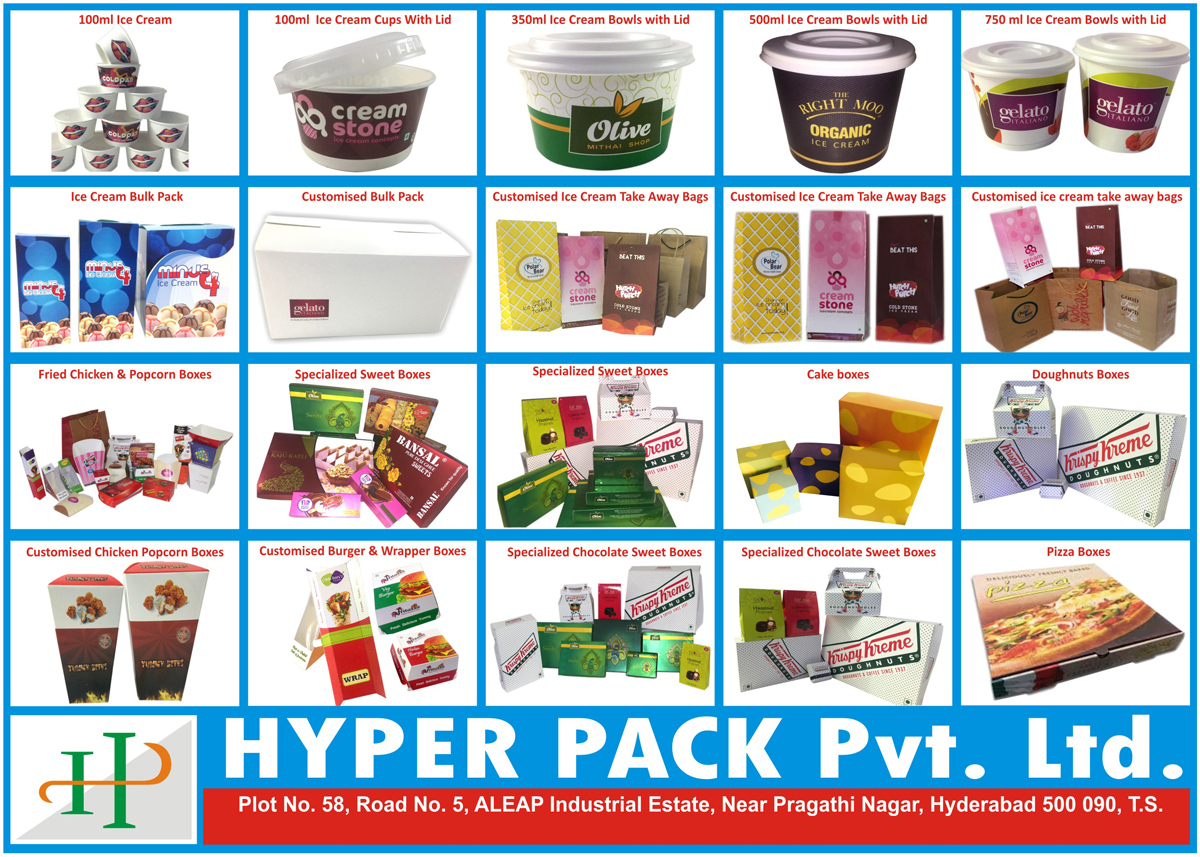 Ice Cream Boxes Manufacturer from Hyderabad