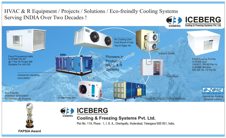 Air Cooling Unit, Icebank Chiller, Cold Room, Central O Zone Air Cooling Machine, Condensing Unit, Central Air Handling Unit