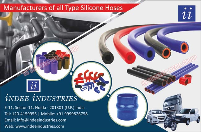 Silicon Hoses, Hump Hoses, Elbow Hoses, Straight Hoses, Straight Reducers, Elbow Reducers, Bellow Hoses, Bend Hoses, Turbo Hoses, Reducer Hoses, T Shape Hoses, Straight Connectors, Reducer Hump Hoses, Automotive Hoses