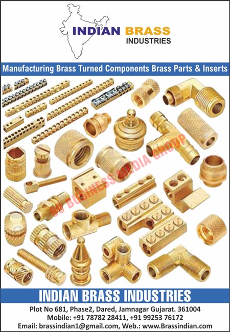 Brasses, Brass Turned Components, Brass Parts, Brass Inserts