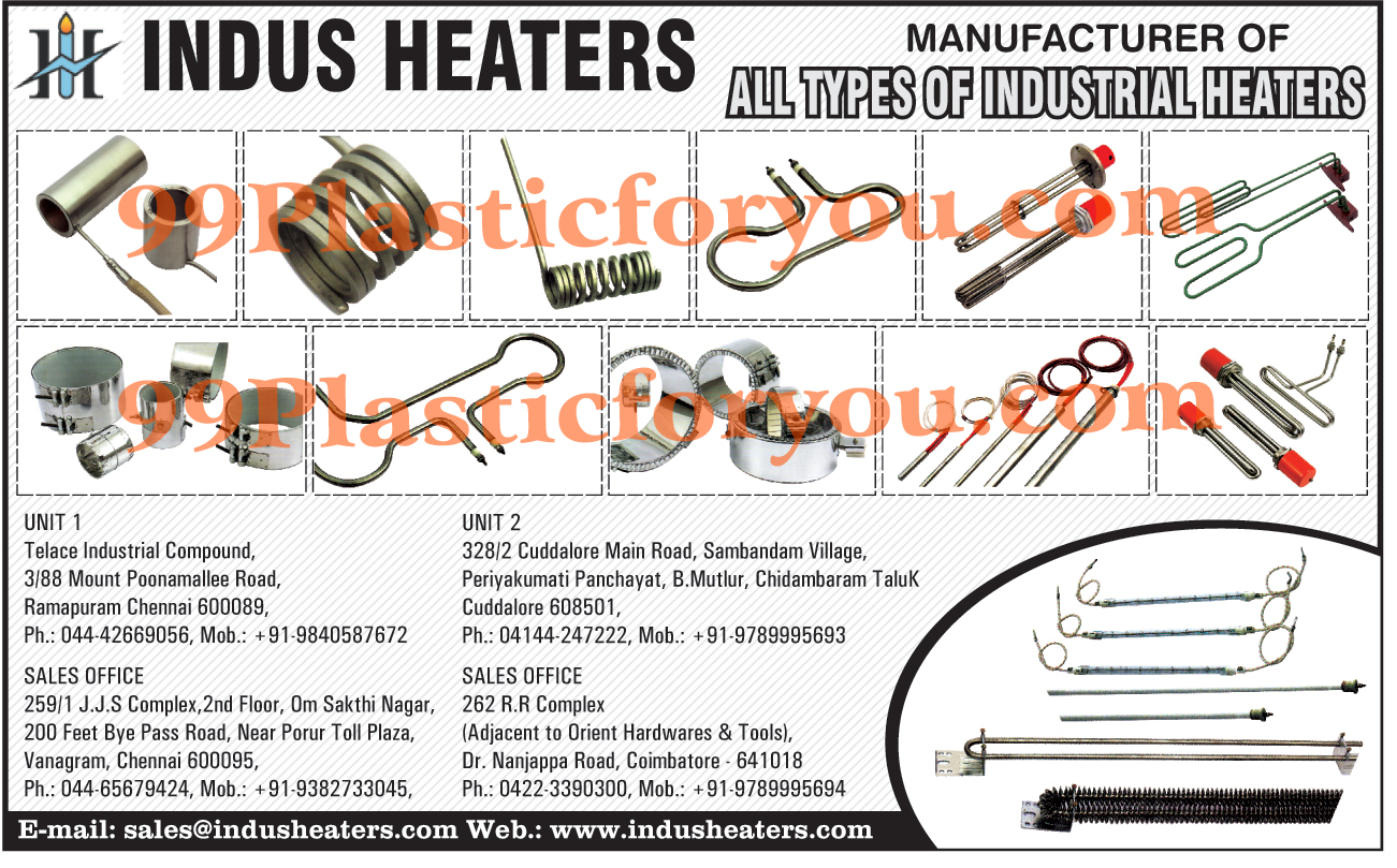 Industrial Heaters,Heaters, Cartridge Heaters, Casting Heaters, Electric Heaters, Glass Heaters, Corrugation Heater, Thermocouple, Frared Heater, Immersion Heater, Air Heaters, Electrical Heating Elements, Kettle Element, Temperature Controllers, Heating Manifolds, Heating Accessories, Coil Heaters, Tubular Heaters, Silicone Rubber Heaters, Electrical Hot Plates, Water Immersion Heaters