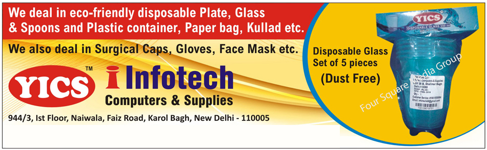 Disposable Plates, Disposable Glasses, Disposable Spoons, Plastic Containers, Paper Bags, Kullad, Surgical Caps, Gloves, Face Masks