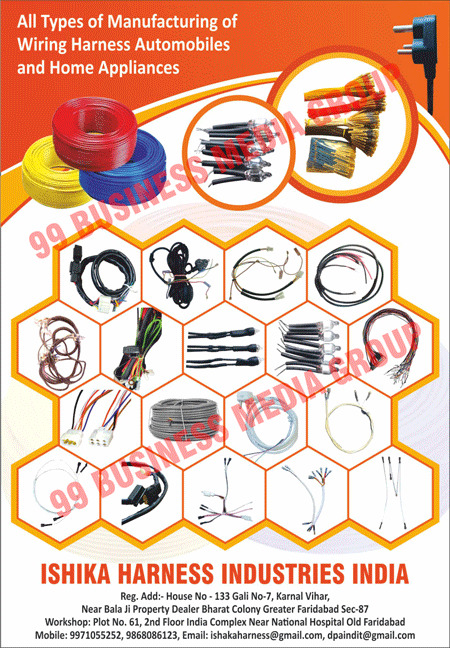 Wiring Harness Automobiles, Home Appliances