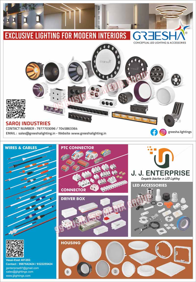 Led Lights, Led Accessories, Wires, Cables, PTC Connectors, Connectors, Driver Boxes, Led Accessories, Led Housings