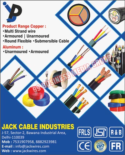 Copper Multi Strand Wire Cables, Copper Armoured Cables, Copper Unarmoured Cables, Copper Round Flexible Cables, Submersible Cables, Aluminium Unarmoured Cables, Aluminium Armoured Cables