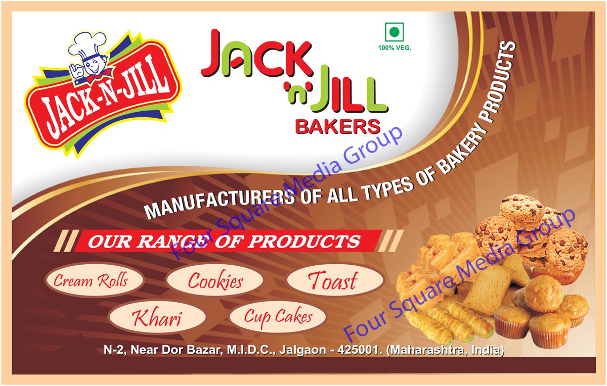 Bakery Products, Cookies, Toasts, Cup Cakes, Khari, Cream Rolls