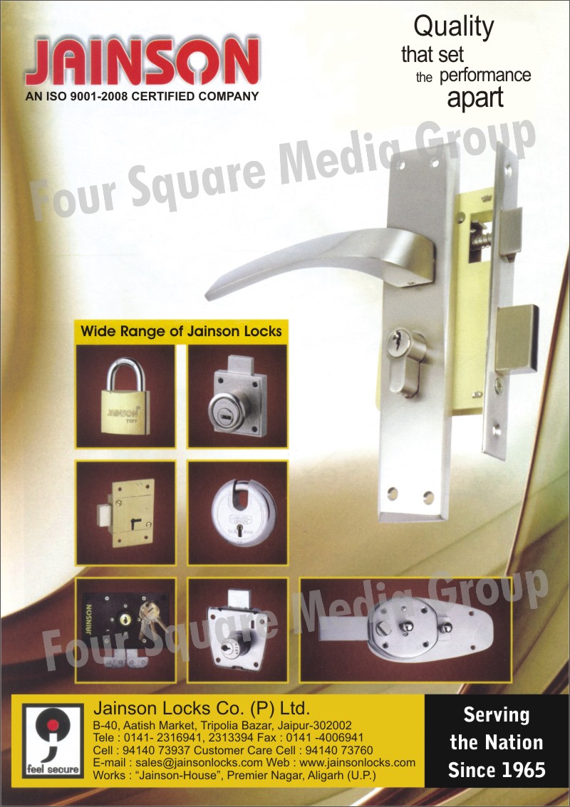 Pad Locks, Locks, Drawer Locks, Handle Locks, Baby Latches, Mortise Handles, Internal Door Locks, Door Locks, Rolling Shutter Locks, Cupboard Locks, Furniture Locks