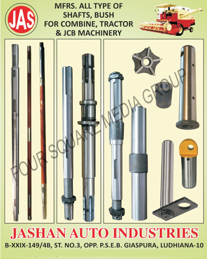 Combine Machine Bushes, Tractor Bushes, JCB Machine Bushes, Combine Machine Shafts, Tractor Shafts, JCB Machine Shafts