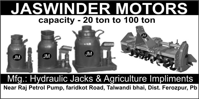 Hydraulic Jacks, Agricultural Implements