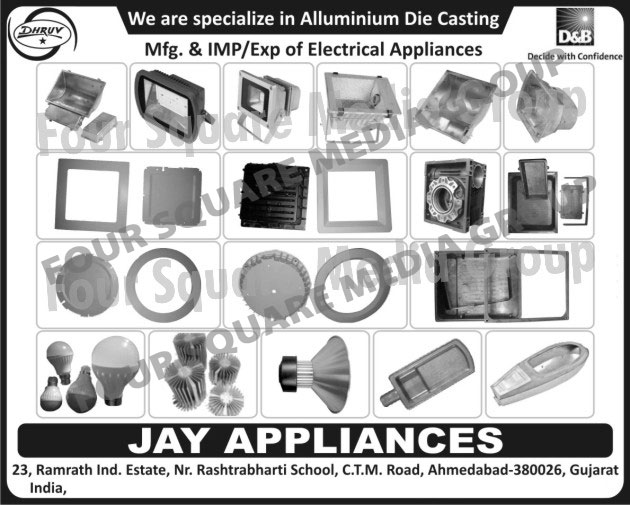 Aluminum Die Castings, Electrical Appliances