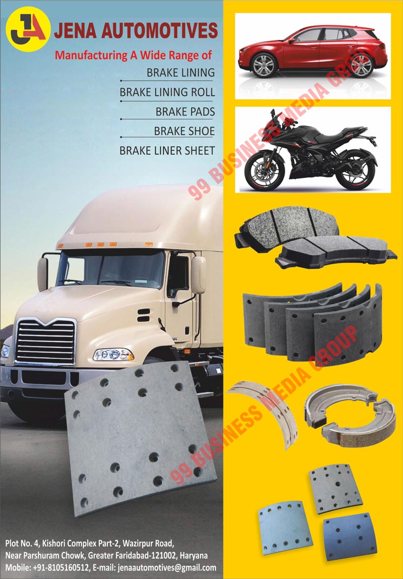 Brake Linings, Brake Lining Rolls, Brake Pads, Brake Shoes, Brake Liner Sheets