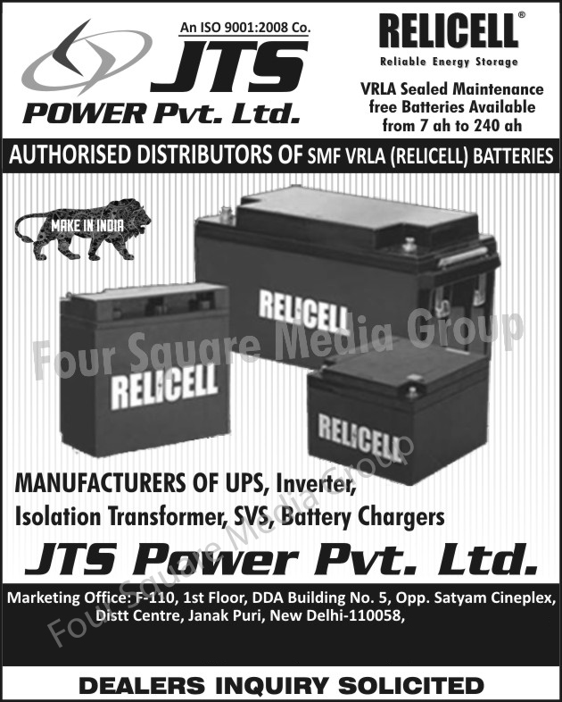 Batteries, Battery, UPS, Inverters, Isolation Transformers, SVS, Battery Chargers, SMF VRLA Batteries, VRLA Batteries, VRLA Batteries