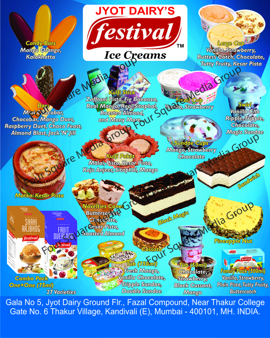 Butterscotch Cone, Chocolate Cone, Ice Cream Cups, Matka Kulfies, Kulfi, Ice Cream Sundaes, Basundi, Vanilla Ice Cream Cup, Strawberry Ice Cream, Non Dairy Cream, Flavoured Milk, Ice Creams