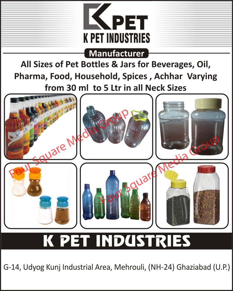 Pet Bottles, Jar, Oil Pharma, Pet Jar, Cosmetic Pet Bottles, Water Bottles, Oil Bottles, Rice Jars, Masala Pet Jars, Masala Pet Bottles