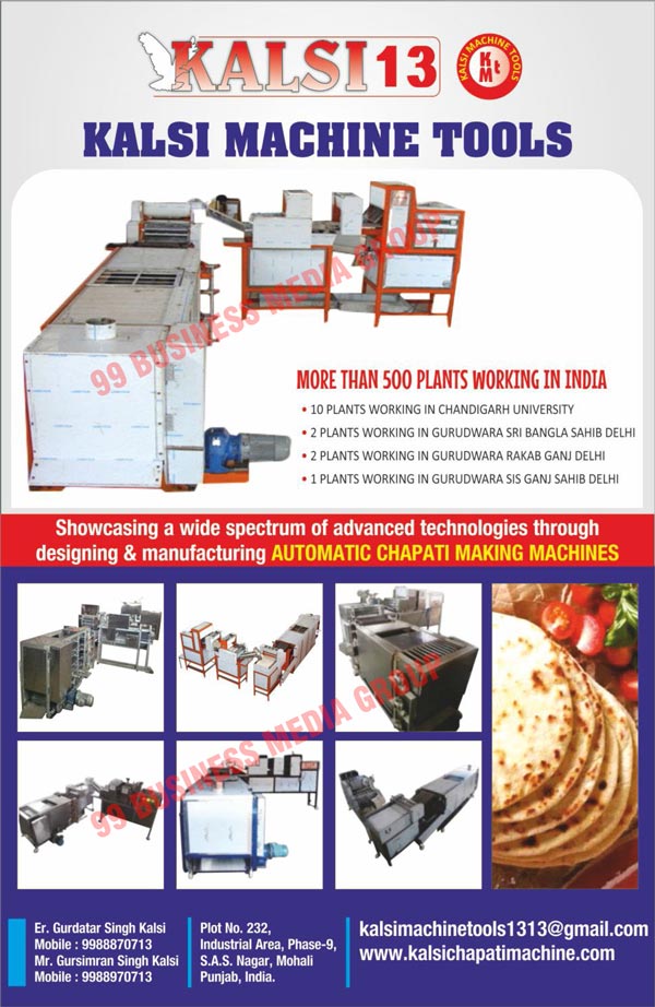 Automatic Chapati Making Machines