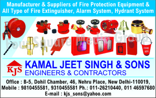 Fire Protection Equipments, Fire Extinguishers, Alarm Systems, Hydrant Systems, Fire Safety Products