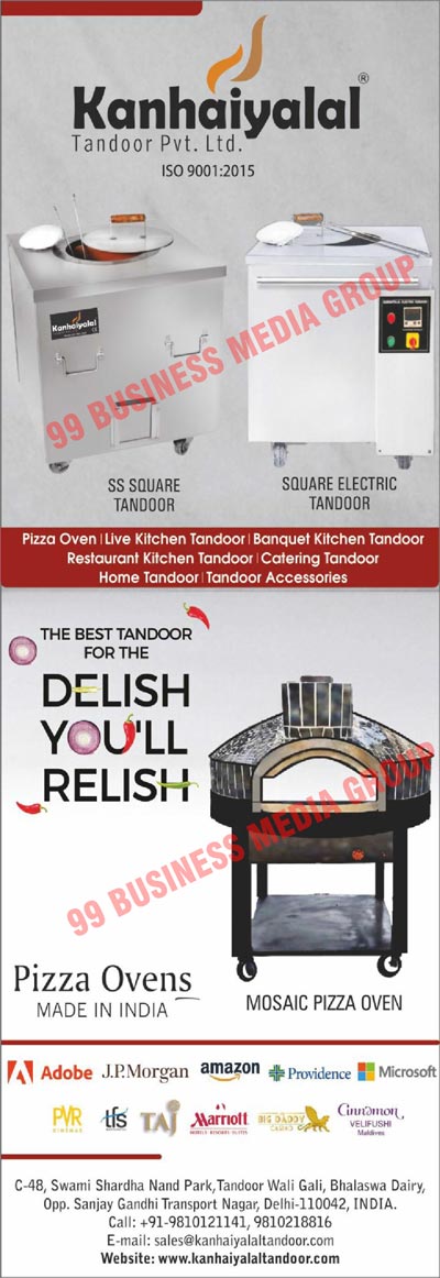 SS Square Tandoors, Square Electric Tandoors, Pizza Ovens, Live Kitchen Tandoors, Banquet Kitchen Tandoors, Restaurant Kitchen Tandoors, Catering Tandoors, Home Tandoors, Tandoor Accessories