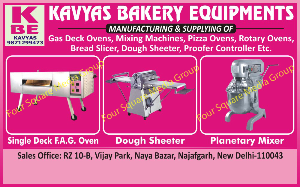 Gas Deck Ovens, Mixing Machines For Food, Pizza Ovens, Rotary Ovens, Bread Slicers, Dough Sheeter, Proofer Controllers, Single Deck FAG Ovens, Dough Sheeter, Planetary Mixers