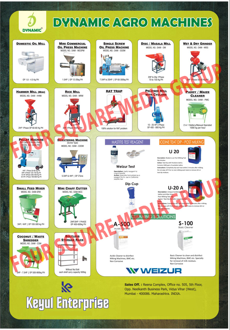 Agro Machines, Domestic Oil Mills, Hammer Mills, Disc Mills, Wet Grinders, Dry Grinders, Rice Mills, Hammer Mills, Rat Killers, Mini Fogging Machines, Maize Peeler cum Thresher, Paddy Cleaners, Maize Cleaners, Garden Sprayers, Boltless Racks, Maize Peelers, Masala Mills, Rat Traps, Pelviser Mills, Paddy Cleaners, Maize Cleaners, Pellet Machines, Dewatering Machines, Small Feed Mixers, Mini Chaff Cutters, Coconut Shredders, Waste Shredders