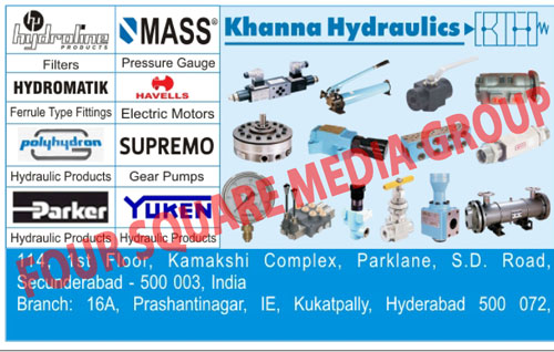 Filters, Pressure Gauges, Ferrule Type Fittings, Electric Motors, Hydraulic Products, Gear Pumps