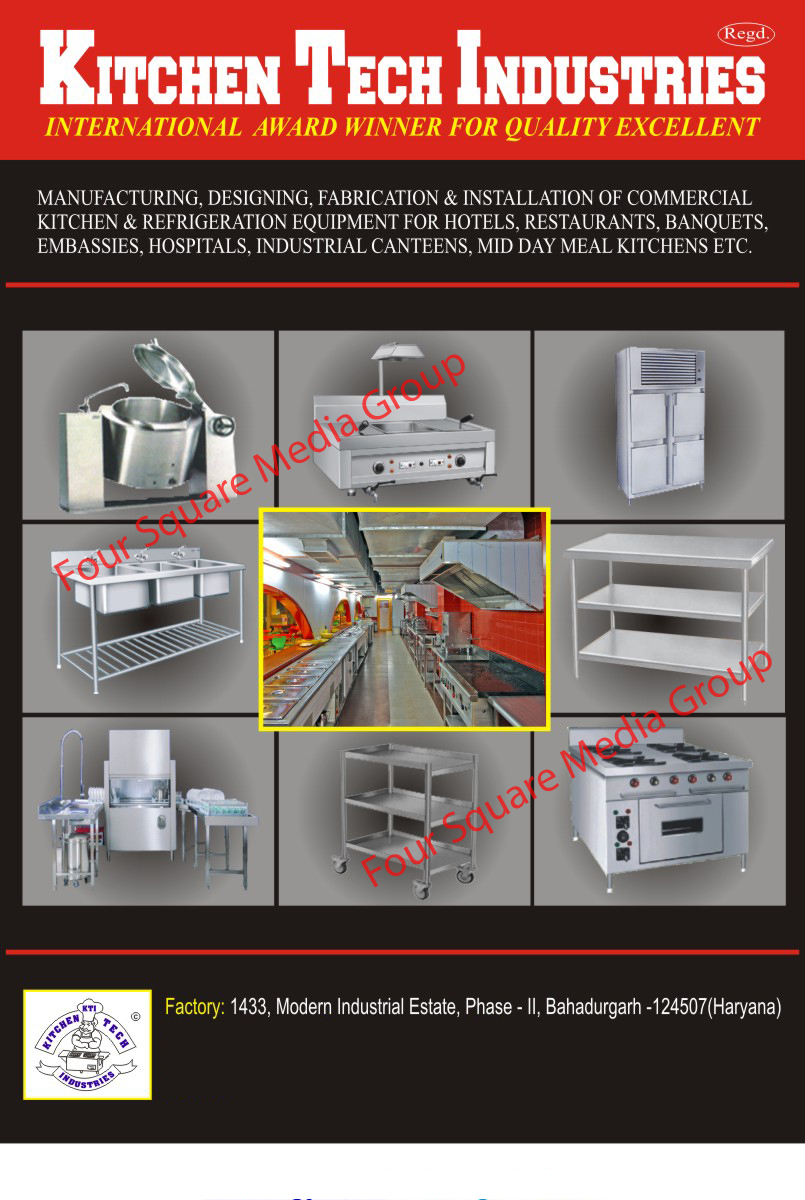 Commercial Kitchen Equipments, Commercial Refrigeration Equipments,Cooking Equipments, Cold Equipments, Bakery, Washing, Trollies, Gas System