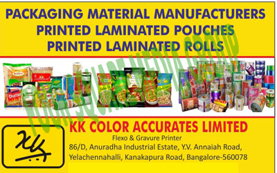 Packaging Materials, Printed Laminated Pouches, Printed Laminated Rolls