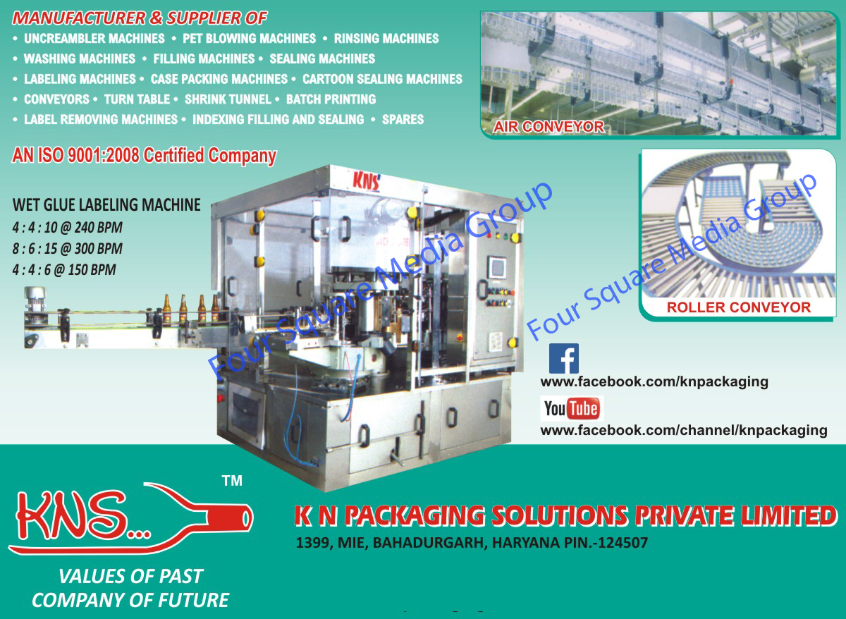 Air Conveyors, Roller Conveyors, Unscrambler Machines, Sealing Machines, Pet Blowing Machines, Rinsing Machines, Filling Machines, Washing Machines, Labelling Machines, Case Packing Machines, Batch Printings, Label Removing Machines, Indexing Filling Machines, Indexing Sealing Machines, Cartoon Sealing Machines, Rinsing Machines,Bottle Packaing Machines, Tunnel Rinser, Case Packer, Automatic Rotary Labeling Machine, Industrial Conveyor System, Industrial Elevator, Bottle Unscrambler