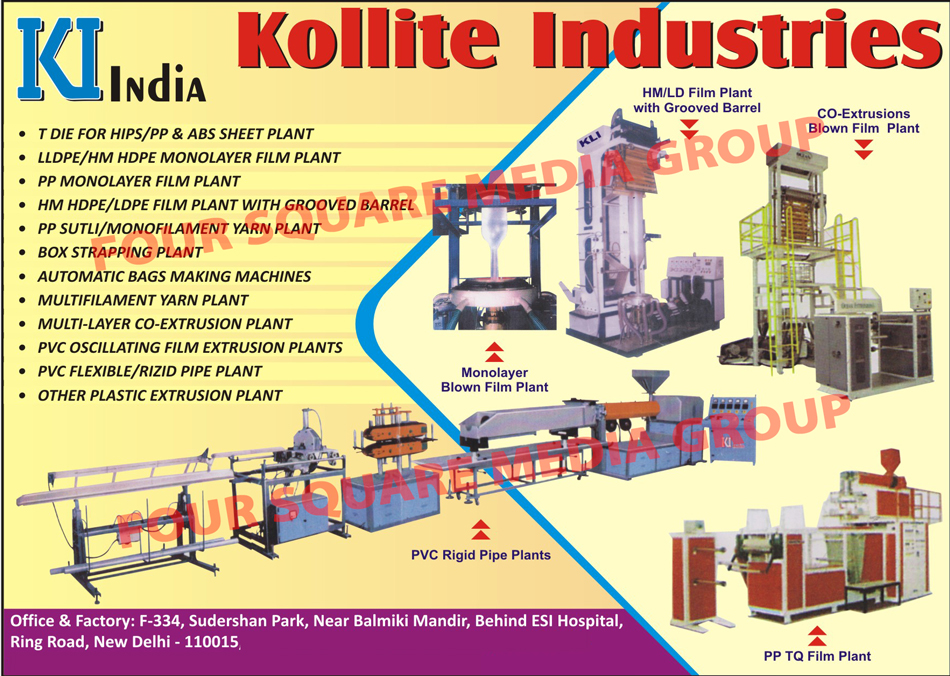 Co Extrusion Blown Film Plants, HM Film Plant With Grooved Barrels, LD Film Plant Grooved Barrels, Monolayer Blown Film Plants, PVC Rigid Pipe Plants, PP TQ Film Plants, Plastic Extrusion Plants, PVC Flexible Pipe Plants, PVC Rizid Pipe Plants, PVC Oscillating Film Extrusion Plants, Multi Layer Co Extrusion Plants, Multifilament Yarn Plants, Automatic Bag Making Machines, Box Strapping Plants, PP Sutli Plants, Monofilament Yarn Plants, HM HDPE Film Plant Grooved Barrles, LDPE Film Plant Grooved Barrels, PP Monolayer Film Plants, LLDPE Monolayer Film Plants, Hm HDPE Monolayer Film Plants, ABS Sheet Plants, HIPS T Dies, PP T Dies