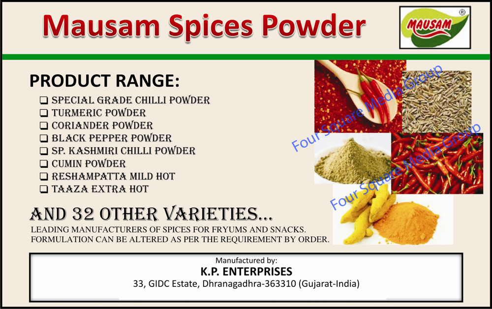 Chilli Powders, Turmeric Powders, Coriander Powders, Black Pepper Powders, Kashmiri Chilli Powders, Cumin Powders, Reshampatti Mild Hot, Fryums Spices, Snacks Spices, Spices, Masala, Snacks Masala, Fryums Masala,Pickles, Sauces, Jams, Sharbats, Groceries, Pastes, Mukhvas, Papads