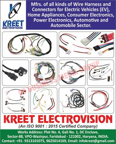 Wire Harnesses, Connectors, Consumer Electronic Wire Harnesses, Power Electronic Wire Harnesses, Electric Vehicle Wire Harnesses, Automotive Wire Harnesses, Automobile Wire Harnesses, Home Appliances Wire Harnesses, Consumer Electronic Connectors, Power Electronic Connectors, Electric Vehicle Connectors, Automotive Connectors, Automobile Connectors, Home Appliances Connectors