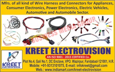 Wire Harness, Appliance Connectors, Consumer Electronics, Power Electronics, Electric Vehicles, Automotive Sectors, Automobile Sectors