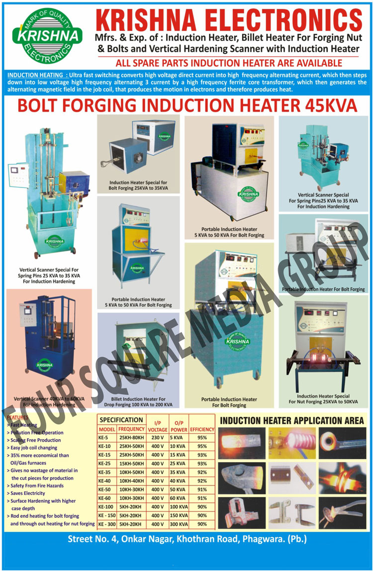 Forging Nut Induction Heaters, Forging Bolt Induction Heaters, Vertical Hardening Scanners, Induction Heater Spare Parts, Forging Nut Billet Heaters, Forging Bolt Billet Heaters, Bolt Forging Induction Heaters, Drop Forging Billet Induction Heaters, Bolt Forging Portable Induction Heaters, Induction Hardening Spring Pin Vertical Scanners, Induction Hardening Vertical Scanners, Nut Forging Induction Heaters, Induction Heater Applications