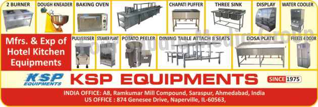 Hotel Kitchen Equipments, LPG Pipeline Systems, Exhaust, SS Hoods, Stainless Steel Hoods, Filter, Ducting, Chimney, Work table, Chinese Range, Three Sink Unit, Dining Table, Pickup Counter, Pulveriser, Counter, Pizza Ovens, Four Gas Range, Bain Marie, Dosa Plates,Work Table, Khaman Plant, Idli Plant, Display Counter