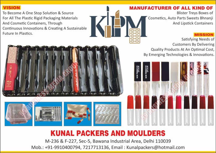 Blister Tray Boxes, Blister Boxes, Cosmetic Blister Tray Boxes, Auto Parts Sweet Bhanji Blister Tray Boxes, Auto Parts Blister Tray Boxes, Lipstick Container Blister Tray Boxes, Lipstick Containers
