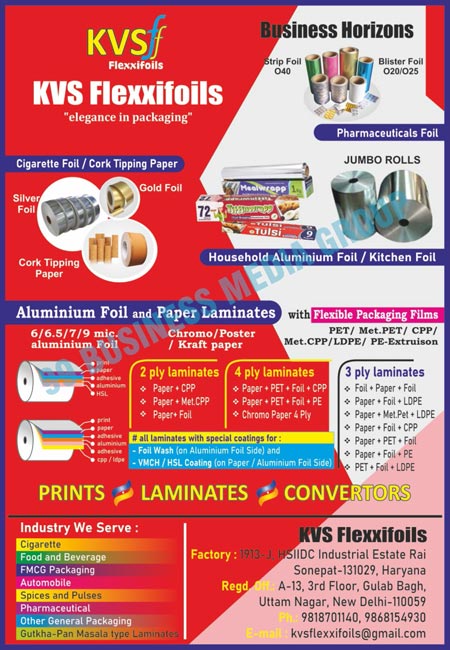 Flexible Packaging Printed Rolls, Flexible Packaging Laminated Rolls, Aluminium Foil Laminations, Aluminium Foils, Aluminium Food Containers, Food Wrapping Papers, PVC Cling Films, Cigarette Foils, Cork Tipping Papers, Pharmaceuticals Foils, Household Aluminium Foils, Household Kitchen Foils, Aluminium Foils, Paper Laminates, Flexible Packaging Films, Chromo Paper Laminates, Poster Paper Laminates, Kraft Paper Paper Laminates, PET Flexible Packaging Films, MET Flexible Packaging Films, CPP Flexible Packaging Films, LDPE Flexible Packaging Films, PE-Extrusion Flexible Packaging Films, Strip Foils, Blister Foils, Jumbo Rolls, Gold Foils, Silver Foils, Aluminium Foil Side Wash Castings, Aluminium Foil Side VMCH Castings, Paper VMCH Castings, Aluminium Foil Side HSL Coating Castings, Paper HSL Coating Castings