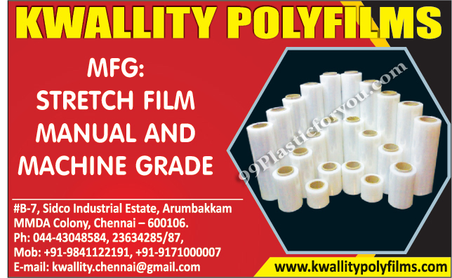 Stretch Film Manual Grades, Stretch Film Machine Grades, Stretch Films,Polyfilms, Wrap Streach Film, Machine Wrap Streach Film