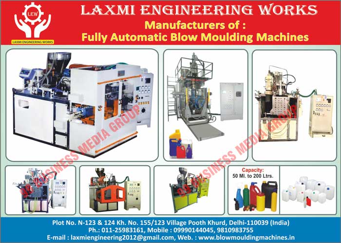 Automatic Blow Moulding Machines, Fully Automatic Blow Moulding Machines 50ml to 20 ltrs