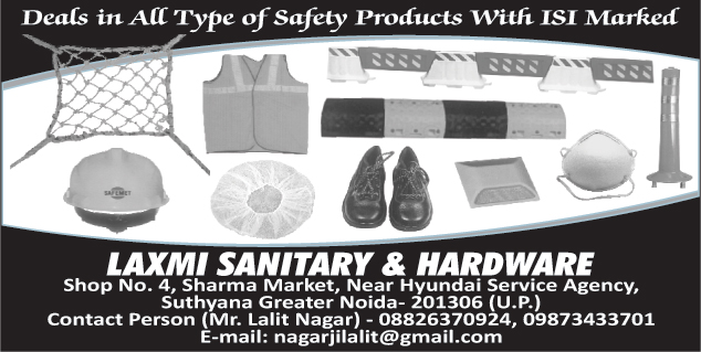 Safety Products, Safety Nets, Safety Helmets, Safety Jackets, Safety Shoes, Masks, Speed Breakers