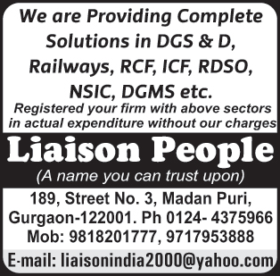 Dlw Liaison Services, Liaison Services, Nsic Liaison Services, Railways Liaison Services,small industries Liaison Service, Mines Safety Liaison Service  