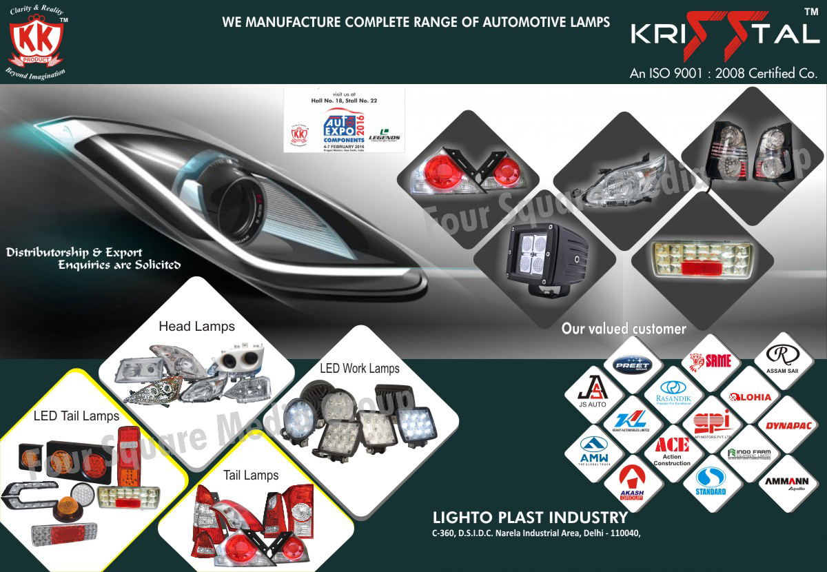 Automotive Lamps, Automotive Head Lamps, Automotive Led Tail Lamps, Automotive Tail Lamps, Automotive Led Work Lamps