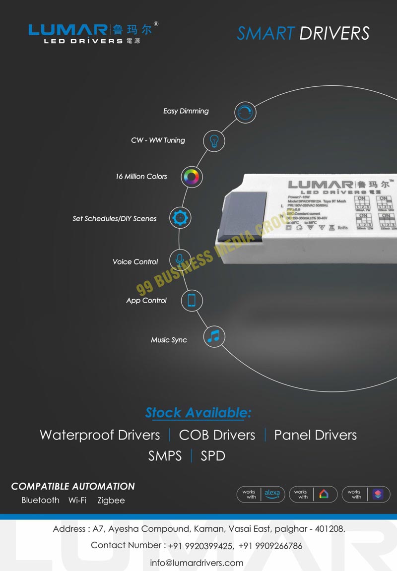 Waterproof Drivers, Smart Drivers, LPF Panel Drivers, HPF Panel Drivers, T5 Drivers, Smart Controllers, SMPS Drivers, Drivers Surge Protections, Isolated Drivers, Non Isolated Drivers, SPD Drivers, COB Drivers, Panel Drivers