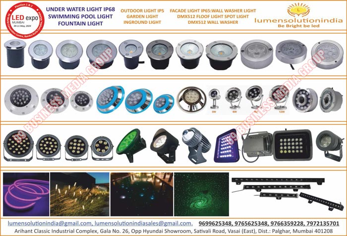 Under Water Lights, Swimming Pool Lights, Fountain Lights, Outdoor Light IP5, Garden Lights, Inground Lights, Facade Light IP65, Wall Washer Lights