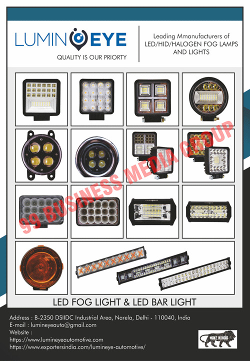 Led Fog Lights, Led Bar Lights, Led Lamps, Hid Lamps, Halogen Fog Lamps, Lights