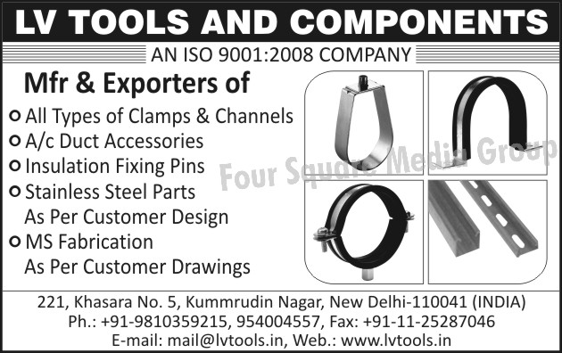 Clamps, Channels, AC Duct Accessories, Insulation Fixing Pins, Stainless Steel Parts, MS Fabrication, SS Parts