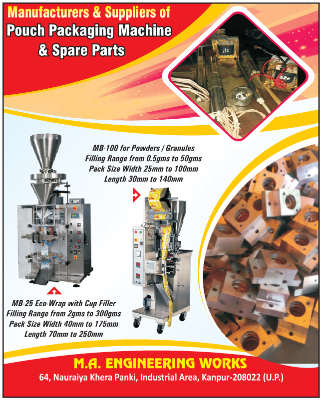 Pouch Packaging Machines, Pouch Packaging Machine Spare Parts