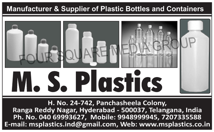 Plastic Bottles, Plastic Containers